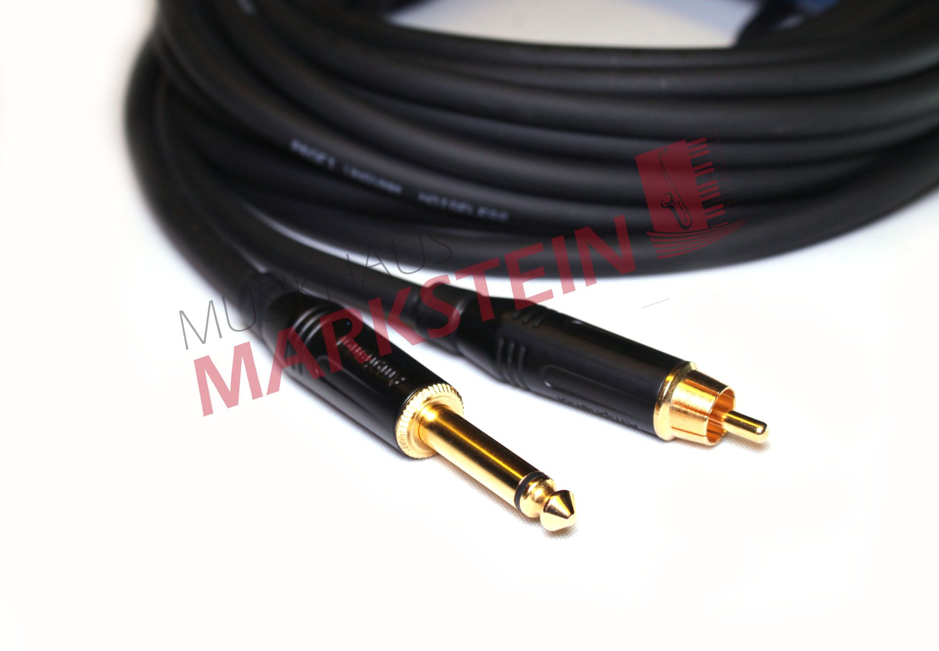 4051344028010 - Cinchkabel Cinchstecker gold 63mm Klinkenstecker 10 Meter schwarz